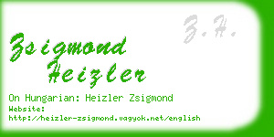 zsigmond heizler business card